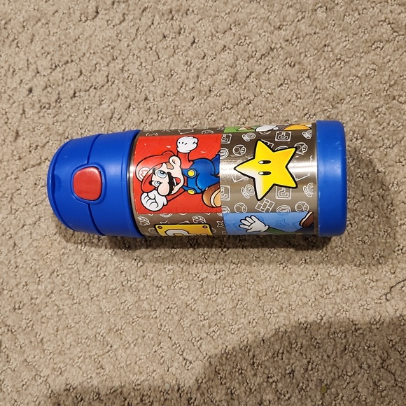 Nintendo Super Mario Thermos, Luigi, Peach, Stainless Steel Water Bottle - Picture 1 of 9